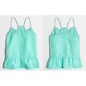 J Crew Linen Cami Top, Tank Top, Mint Green